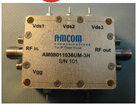 AM08011036UM-3H功率放大器模块8 - 11GHz——X波段功率放大器模块