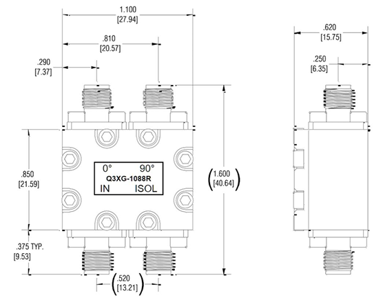 ​Q3XG-1088R_SMA混合耦合器Electro-Photonics